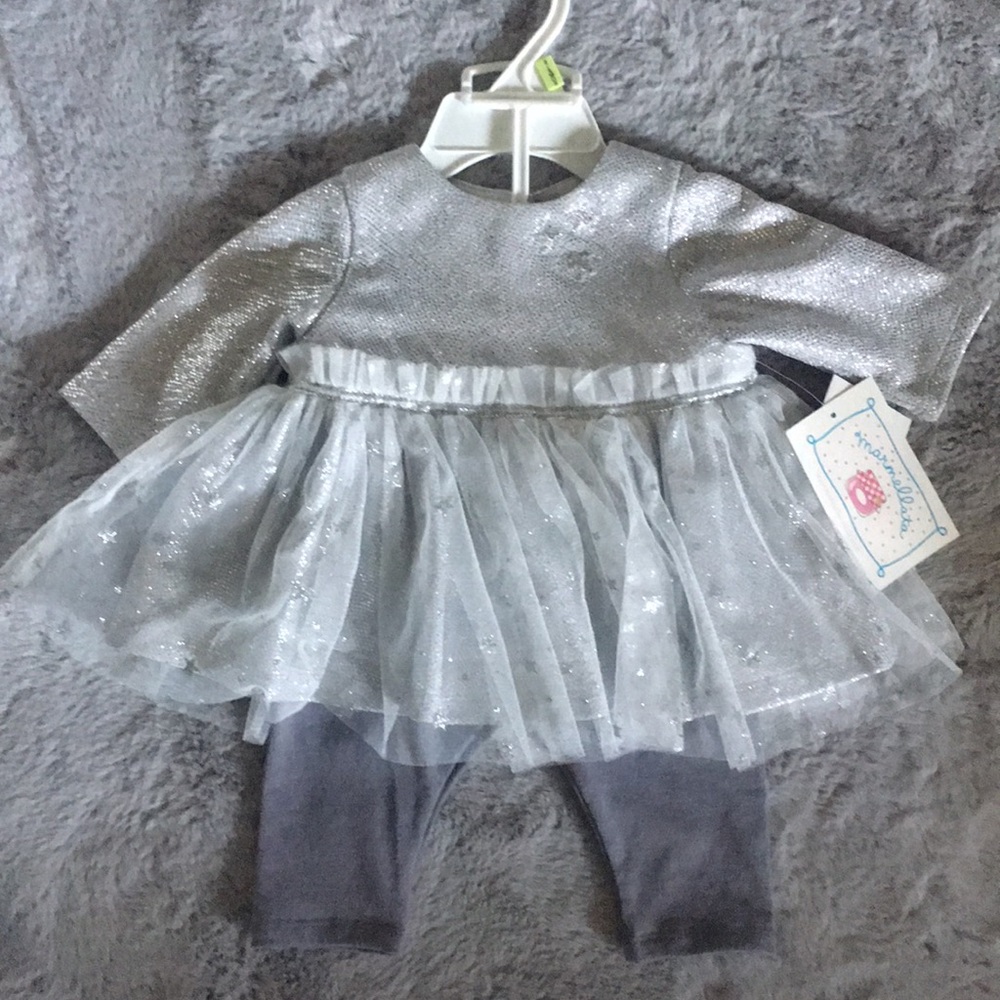 Marmellata 2 Piece Set Tulle Skirt Dress & Legging